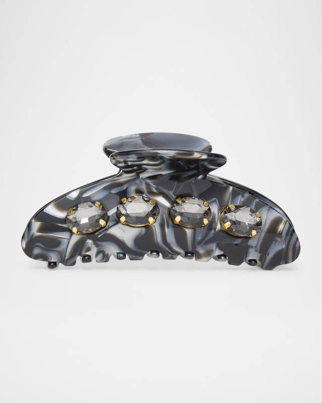Crystal Spotted Acrylic Jaw Clip